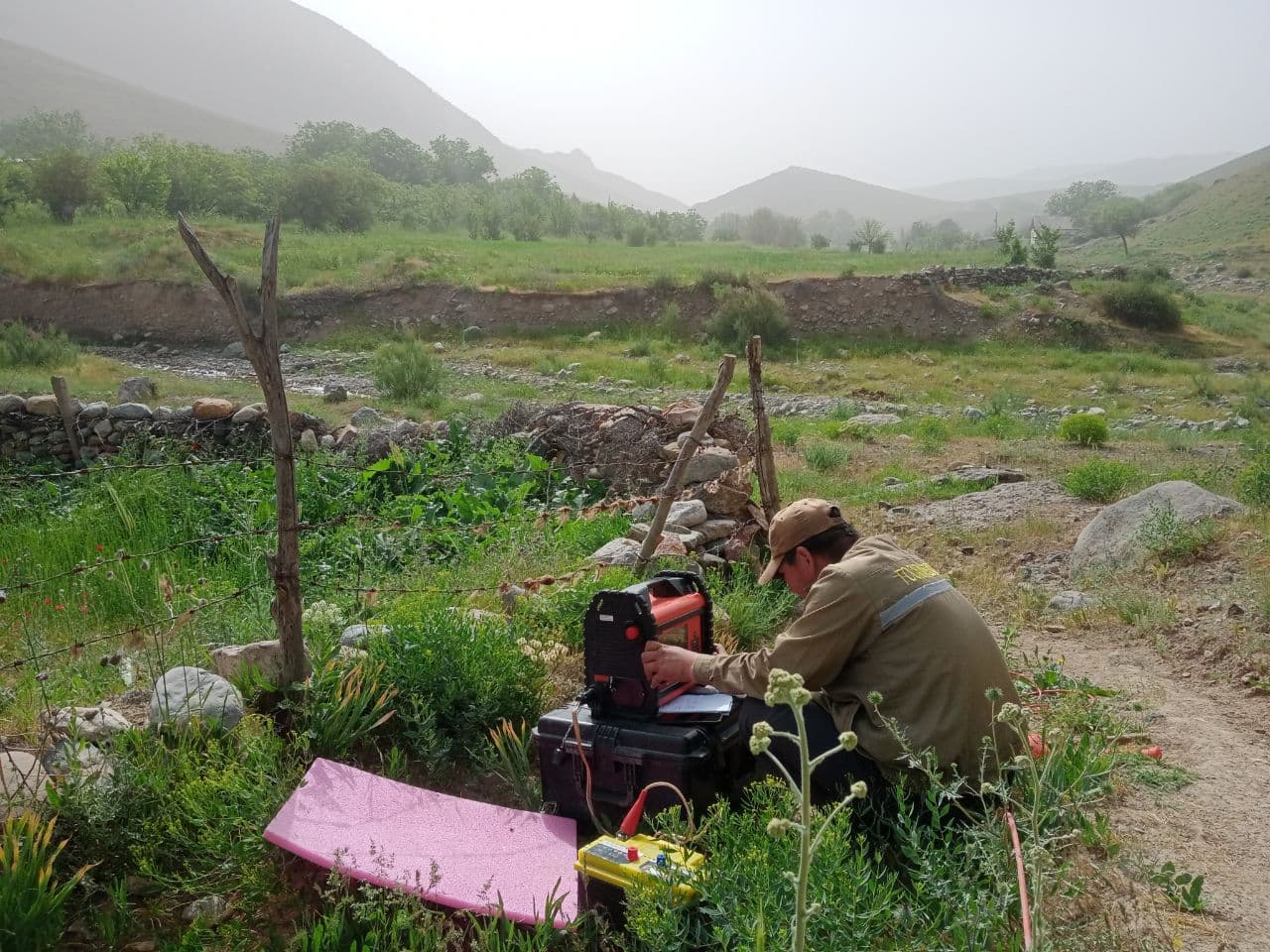 On field geophysical studies conducted at the Kyzylolma site
